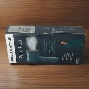 Rowenta Pure Pop Handheld Steamer - 15s Fast Heat Up Travel Garment Steamer Teal
